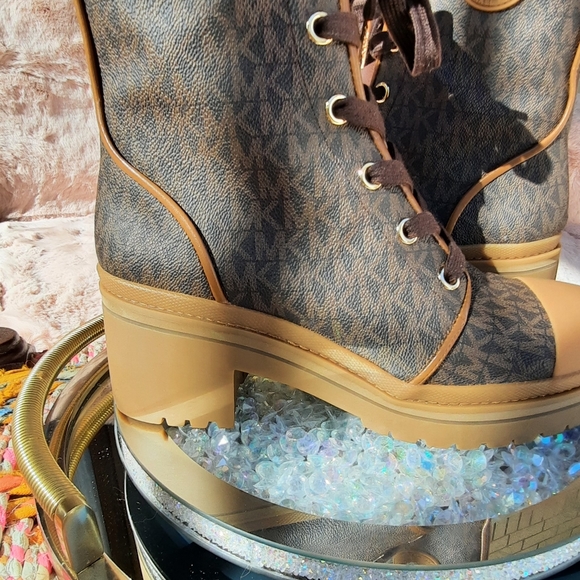 MICHAEL KORS corey logo jacquard combat boots - Picture 8 of 8